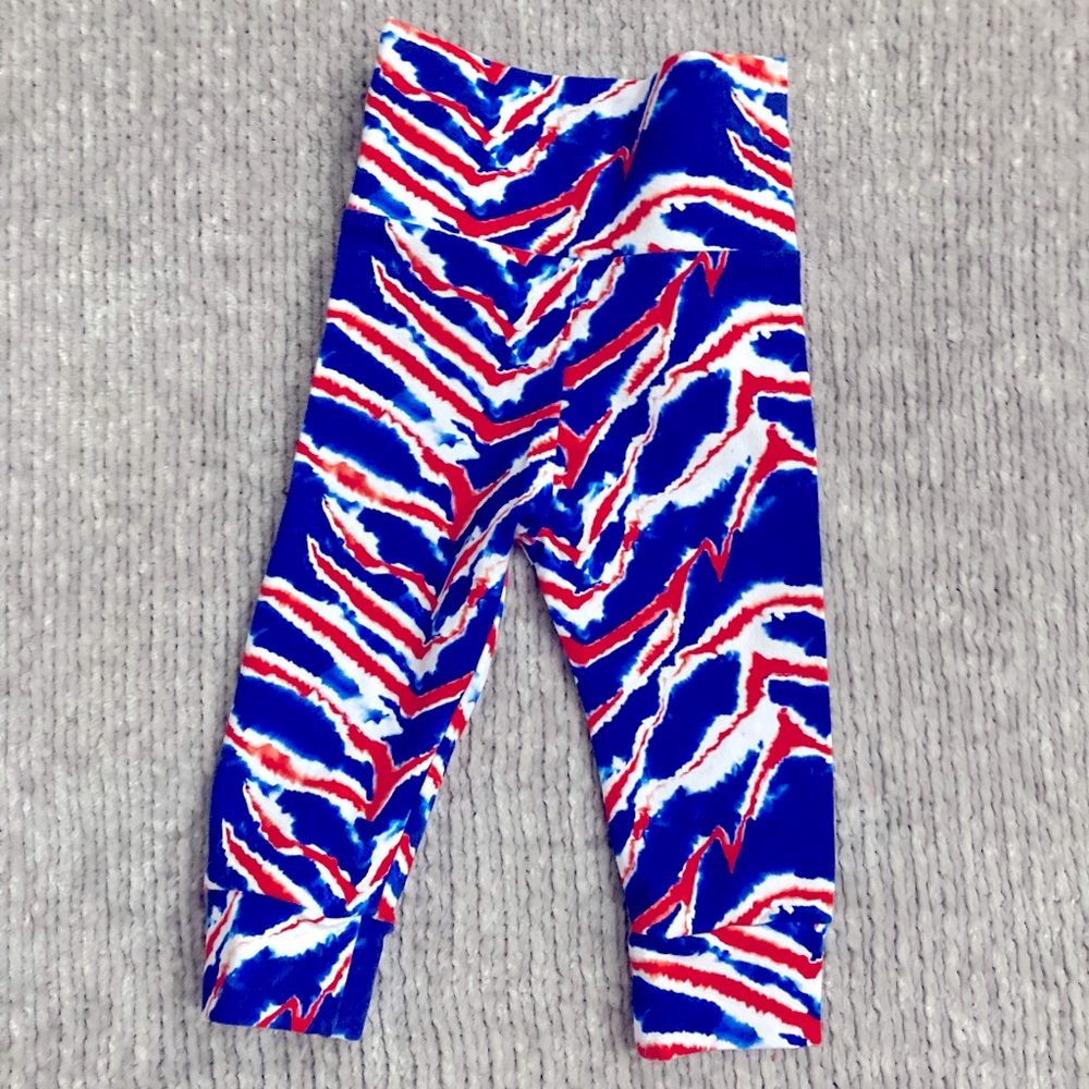 Doodle & Jack Red White Blue Tie Dye Leggings Size 12-18M Baby Girl‎ USA